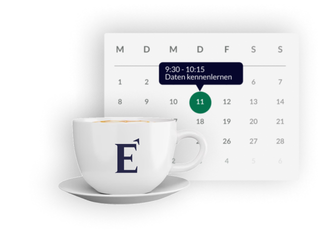 Termin vereinbaren - Kaffee und Kalender